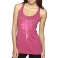 thumbnail image 1 of Wild Bobby, Faith Pink Ribbon Sunflower, Breast Cancer Awareness, Women Tri-Blend Racerback Tank Top, Vintage Pink, Small, 1 of 5