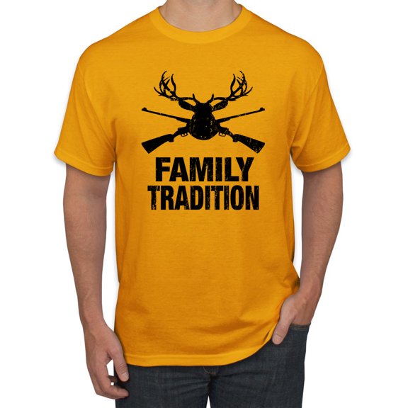 Wild Bobby, Family Tradition Buck Hunting, Hunting, Men Graphic Tee, Gold, X-Large
