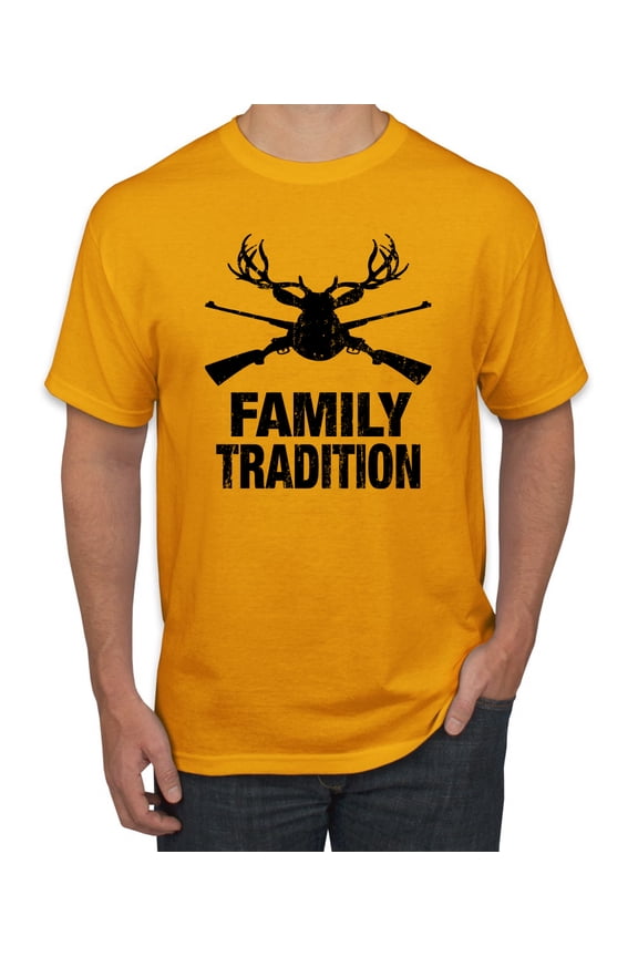 , Family Tradition Buck Hunting, Hunting, Men Graphic Tee, Gold, X-Large