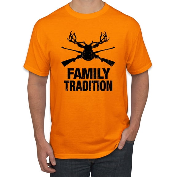 Wild Bobby, Family Tradition Buck Hunting, Hunting, Men Graphic Tee, Orange, 5X-Large
