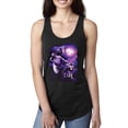 thumbnail image 1 of Wild Bobby, Fantasy Wolf Howling at The Full Moon Animal Lover Ladies Racerback Tank Top, Black, Small, 1 of 3