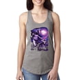 thumbnail image 1 of Wild Bobby, Fantasy Wolf Howling at The Full Moon Animal Lover Ladies Racerback Tank Top, Heather Grey, Small, 1 of 3
