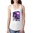thumbnail image 1 of Wild Bobby, Fantasy Wolf Howling at The Full Moon Animal Lover Ladies Racerback Tank Top, White, Large, 1 of 3
