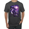 thumbnail image 1 of Wild Bobby, Fantasy Wolf Howling at The Full Moon Animal Lover Men's Graphic T-Shirt, Heather Black, 4XL, 1 of 3