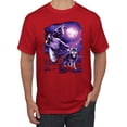thumbnail image 1 of Wild Bobby, Fantasy Wolf Howling at The Full Moon Animal Lover Men's Graphic T-Shirt, Red, Small, 1 of 3