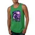 thumbnail image 1 of Wild Bobby, Fantasy Wolf Howling at The Full Moon Animal Lover Mens Graphic Tank Top, Kelly, Medium, 1 of 3