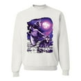 thumbnail image 1 of Wild Bobby, Fantasy Wolf Howling at The Full Moon Animal Lover Unisex Crewneck Graphic Sweatshirt, White, 3XL, 1 of 3