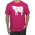thumbnail image 1 of Wild Bobby, Farm Raised Cow Animal Lover Men's Graphic T-Shirt, Fuschia, Large, 1 of 3