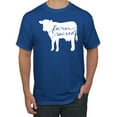 thumbnail image 1 of Wild Bobby, Farm Raised Cow Animal Lover Men's Graphic T-Shirt, Royal, X-Large, 1 of 3
