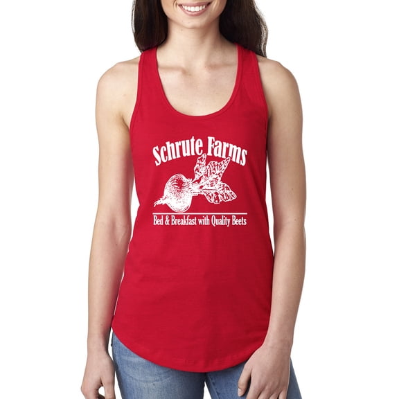 Wild Bobby, Farms Bed and Breakfast The Office, Pop Culture, Ladies Racerback Tank Top, Red, Small