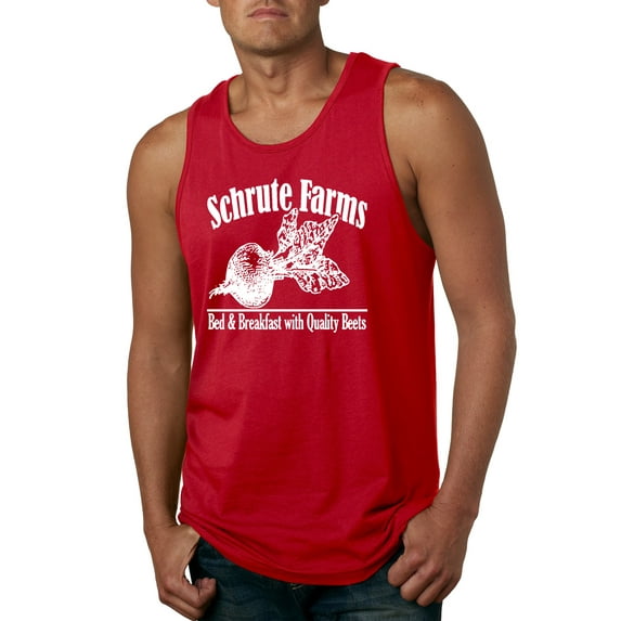 Wild Bobby, Farms Bed and Breakfast The Office, Pop Culture, Men Graphic Tank Top, Red, 3XL