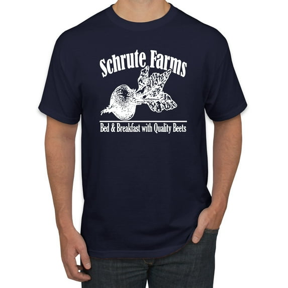 Wild Bobby, Farms Bed and Breakfast The Office, Pop Culture, Men Graphic Tees, Navy, 4XL