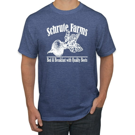 Wild Bobby, Farms Bed and Breakfast The Office, Pop Culture, Men Graphic Tees, Vintage Heather Blue, 3XL