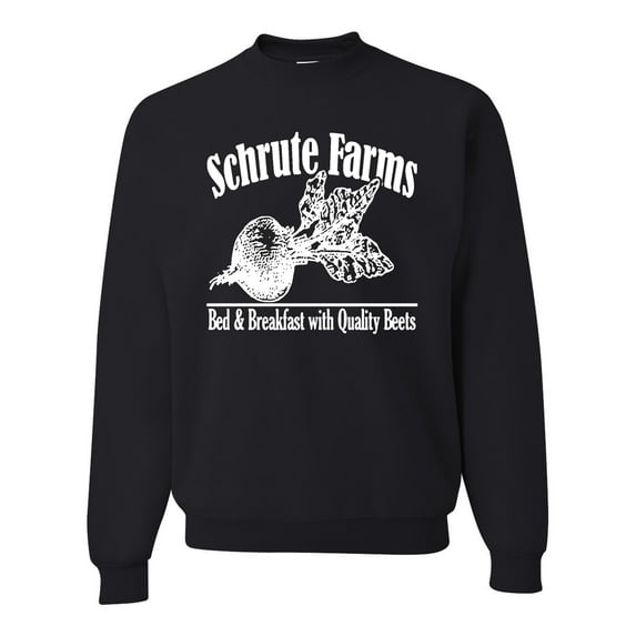 Wild Bobby, Farms Bed and Breakfast The Office, Pop Culture, Unisex Crewneck Graphic Sweatshirt, Black, Small
