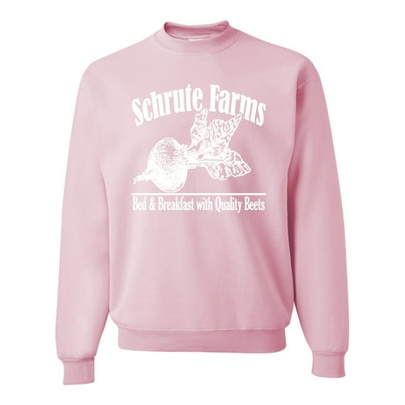 Wild Bobby, Farms Bed and Breakfast The Office, Pop Culture, Unisex Crewneck Graphic Sweatshirt, Light Pink, 3XL