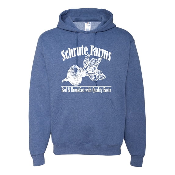 Wild Bobby, Farms Bed and Breakfast The Office, Pop Culture, Unisex Graphic Hoodie Sweatshirt, Vintage Heather Blue, 2XL