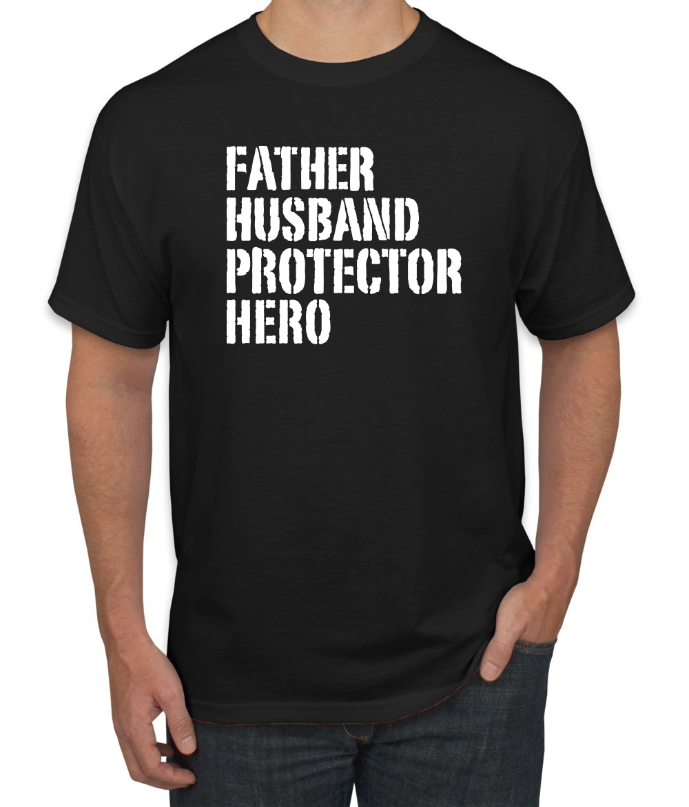 Wild Bobby,Father Husband Protector Hero Best Dad Husband Gift, Father's Day, Men Graphic Tees, Black, 2XL - image 1 of 3