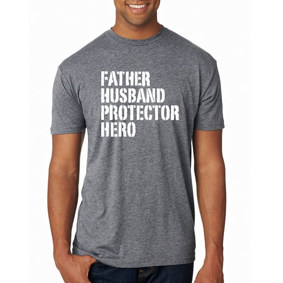 Wild Bobby,Father Husband Protector Hero Best Dad Husband Gift, Father's Day, Men Premium Tri Blend Tees, Premium Heather, X-Large
