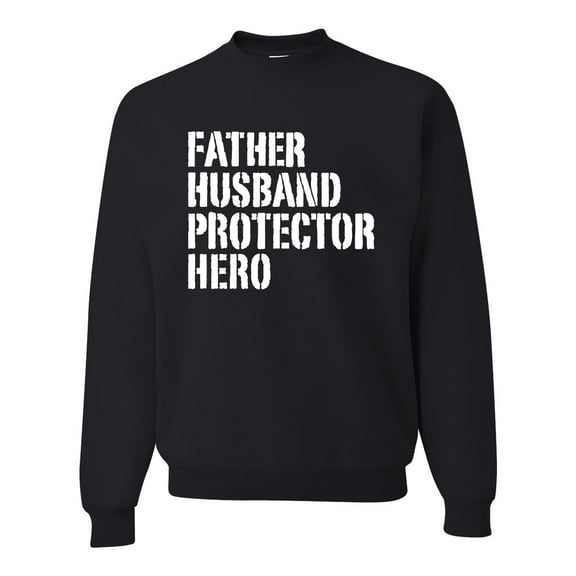 Wild Bobby,Father Husband Protector Hero Best Dad Husband Gift, Father's Day, Unisex Crewneck Graphic Sweatshirt, Black, X-Large