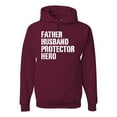 thumbnail image 1 of Wild Bobby,Father Husband Protector Hero Best Dad Husband Gift, Father's Day, Unisex Graphic Hoodie Sweatshirt, Maroon, X-Large, 1 of 3