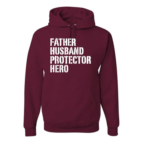 Wild Bobby,Father Husband Protector Hero Best Dad Husband Gift, Father's Day, Unisex Graphic Hoodie Sweatshirt, Maroon, X-Large