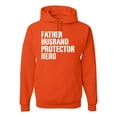 thumbnail image 1 of Wild Bobby,Father Husband Protector Hero Best Dad Husband Gift, Father's Day, Unisex Graphic Hoodie Sweatshirt, Orange, 2XL, 1 of 3