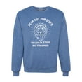 thumbnail image 1 of Wild Bobby Fear Not For Jesus The Lion Of Judah Has Triumphed Inspirational/Christian Unisex Crewneck Graphic Sweatshirt, Vintage Heather Blue, XX-Large, 1 of 5