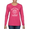 thumbnail image 1 of Wild Bobby Fear Not For Jesus The Lion Of Judah Has Triumphed Inspirational/Christian Women Graphic Long Sleeve Tee, Fuschia, Large, 1 of 5