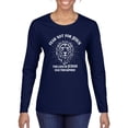 thumbnail image 1 of Wild Bobby Fear Not For Jesus The Lion Of Judah Has Triumphed Inspirational/Christian Women Graphic Long Sleeve Tee, Navy, X-Large, 1 of 5