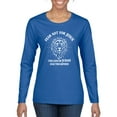 thumbnail image 1 of Wild Bobby Fear Not For Jesus The Lion Of Judah Has Triumphed Inspirational/Christian Women Graphic Long Sleeve Tee, Royal, XX-Large, 1 of 5