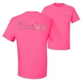 thumbnail image 1 of Wild Bobby, Fearless Pink Ribbon Support Warrior Women, Breast Cancer Awareness, Front and Back Men Graphic Tee, Neon Pink, Small, 1 of 4