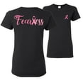 thumbnail image 1 of Wild Bobby, Fearless Pink Ribbon Support Warrior Women, Breast Cancer Awareness, Front and Back Women Graphic Tee, Black, Small, 1 of 6