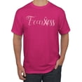 thumbnail image 1 of Wild Bobby, Fearless Pink Ribbon Support Warrior Women, Breast Cancer Awareness, Men Graphic Tee, Fuschia, 3X-Large, 1 of 5