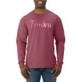 thumbnail image 1 of Wild Bobby, Fearless Pink Ribbon Support Warrior Women, Breast Cancer Awareness, Men Long Sleeve Shirt, Vintage Heather Red, 3X-Large, 1 of 5