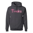 thumbnail image 1 of Wild Bobby, Fearless Pink Ribbon Support Warrior Women, Breast Cancer Awareness, Unisex Graphic Hoodie Sweatshirt, Charcoal, Large, 1 of 5