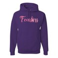 thumbnail image 1 of Wild Bobby, Fearless Pink Ribbon Support Warrior Women, Breast Cancer Awareness, Unisex Graphic Hoodie Sweatshirt, Purple, Medium, 1 of 5
