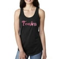 thumbnail image 1 of Wild Bobby, Fearless Pink Ribbon Support Warrior Women, Breast Cancer Awareness, Women Racerback Tank Top, Black, Small, 1 of 5