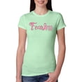 thumbnail image 1 of Wild Bobby, Fearless Pink Ribbon Support Warrior Women, Breast Cancer Awareness, Women Slim Fit Junior Tee, Mint, X-Large, 1 of 5