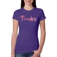 thumbnail image 1 of Wild Bobby, Fearless Pink Ribbon Support Warrior Women, Breast Cancer Awareness, Women Slim Fit Junior Tee, Purple Rush, Large, 1 of 5