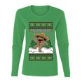 thumbnail image 1 of Wild Bobby Feliz Navidad Dancing Gingerbread Man Sweater | Holiday Women Graphic Long Sleeve Tee, 1 of 5