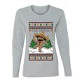 thumbnail image 1 of Wild Bobby Feliz Navidad Dancing Gingerbread Man Sweater | Holiday Women Graphic Long Sleeve Tee, 1 of 5