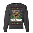 thumbnail image 1 of Wild Bobby Feliz Navidad Dancing Gingerbread Man Unisex Sweater | Holiday Crewneck Sweatshirt, 1 of 5