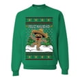 thumbnail image 1 of Wild Bobby Feliz Navidad Dancing Gingerbread Man Unisex Sweater | Holiday Crewneck Sweatshirt, 1 of 5