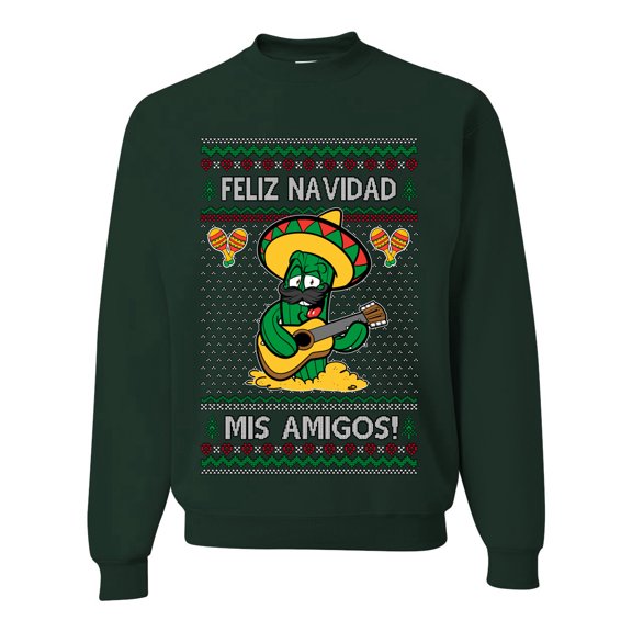 Wild Bobby Feliz Navidad Mis Amigos! Christmas Unisex Sweater | Funny Holiday Unisex Crewneck Sweatshirt