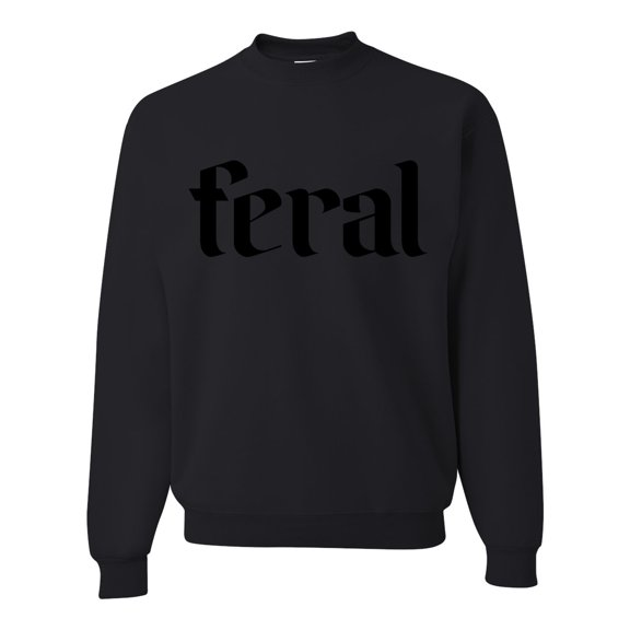Wild Bobby Feral Funny Gothic Text Gen Z Alpha Slang Meme Influencer Unisex Crewneck Sweatshirt