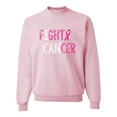 thumbnail image 1 of Wild Bobby, Fight Cancer Ribbon Unisex Crewneck Graphic Sweatshirt, Light Pink, Small, 1 of 3