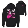 thumbnail image 1 of Wild Bobby, Fight for a Cure Fight Support, Breast Cancer Awareness, Front and Back Graphic Zip Up Hoodie Sweatshirt, Black, Medium, 1 of 4