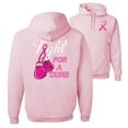 thumbnail image 1 of Wild Bobby, Fight for a Cure Fight Support, Breast Cancer Awareness, Front and Back Unisex Graphic Hoodie Sweatshirt, Light Pink, XX-Large, 1 of 4