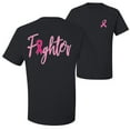 thumbnail image 1 of Wild Bobby, Fighter Breast Cancer Survivor, Breast Cancer Awareness, Front and Back Men Graphic Tee, Black, Medium, 1 of 4