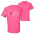 thumbnail image 1 of Wild Bobby, Fighter Breast Cancer Survivor, Breast Cancer Awareness, Front and Back Men Graphic Tee, Neon Pink, XX-Large, 1 of 4
